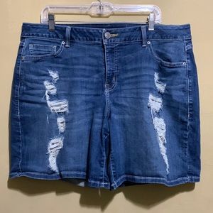 Lane Bryant Distressed Denim Shorts - Womens Size 18